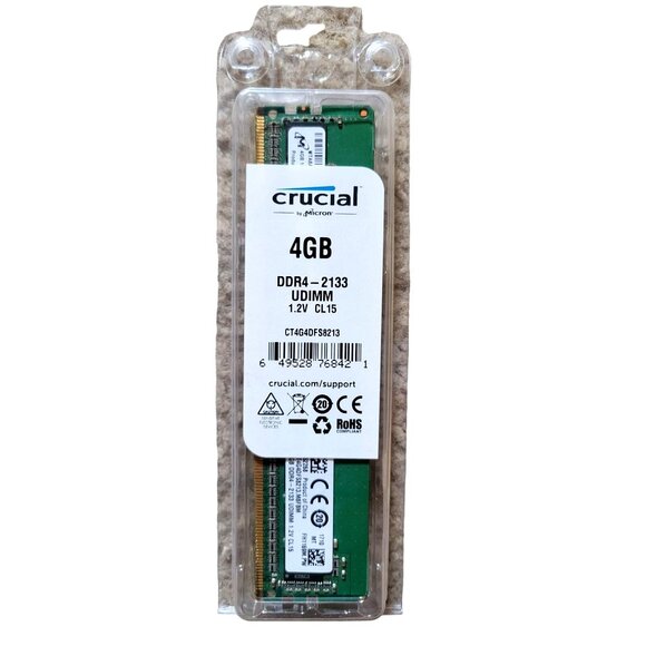 2-Pack Crucial 4GB Single DDR4 2133 MT/s (PC4-17000) SR x8 Unbuffered DIMM - Picture 4 of 6